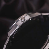 D1 Milano Ultra Thin Ashfield Black Dial Silver Steel Strap Watch for Men - D1-UTBJ32