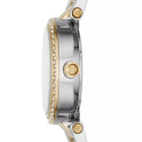 Michael Kors Parker White Dial Two Tone Steel Strap Watch for Women - MK6055