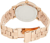 Michael Kors Noire Black Dial Rose Gold Steel Strap Watch for Women - MK3585