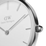 Daniel Wellington Classic Bristol White Dial Brown Leather Strap Watch For Women - DW00100056