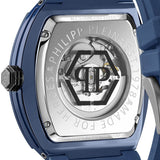 Philipp Plein The SKeleton Blue Dial Blue Silicone Strap Watch for Men - PWVBA0323