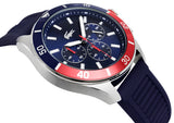 Lacoste Tiebreaker Chronograph Blue Dial Blue Silicon Strap Watch for Men - 2011154