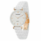 Emporio Armani Ceramica Mother of Pearl Dial White Ceramic Strap Watch For Women - AR1486