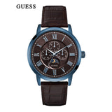 Guess Delancy Analog Brown Dial Brown Leather Strap Watch For Men - W0870G3