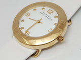 Marc Jacobs Amy White Dial White Leather Strap Watch for Women - MBM1150
