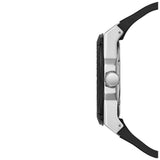Guess Legacy White Dial Black Rubber Strap Watch For Men - W1049G3