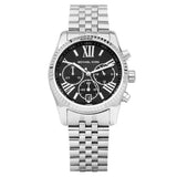Michael Kors Runway Chronograph Black Dial Silver Steel Strap Watch For Women - MK5708