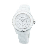 Chanel J12 Quartz Diamonds White Dial White Steel Strap Watch for Women - J12 H5703