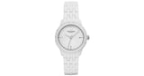 Emporio Armani Ceramic White Dial White Ceramic Bracelet Watch For Women - AR1477