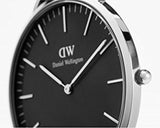Daniel Wellington Classic Sheffield Black Dial Black Leather Strap Watch For Women - DW00100145