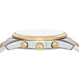 Emporio Armani Classic White Dial Two Tone Steel Strap Watch for Men  - AR11603