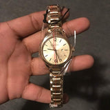Burberry The Classic Champagne Dial Gold Steel Strap Watch for Women - BU10109