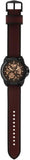 Fossil Bronson Automatic Skeleton Black Dial Brown Leather Strap Watch for Men - ME3219