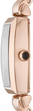 Emporio Armani Gianni T-Bar Analog Crystal Brown Dial Rose Gold Steel Strap Watch For Women - AR11407