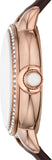 Emporio Armani Mia Moonphase Silver Dial Brown Leather Strap Watch For Women - AR11568