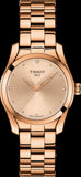 Tissot T Wave Rose Gold Dial Rose Gold Steel Strap Watch For Women - T112.210.33.456.00