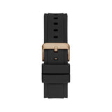 Guess Matrix Multifunction Black Dial Black Rubber Strap Watch For Men - GW0423G5
