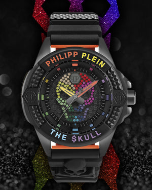 Philipp Plein The Skull Black Dial Black Silicone Strap Watch For Men - PWAAA1121