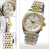 Emporio Armani Classic White Dial Two Tone Steel Strap Watch for Men  - AR11603