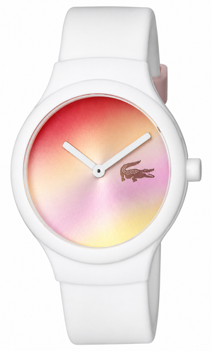 Lacoste Goa Two Tone Dial White Silicon Strap Watch for Women - 2020107