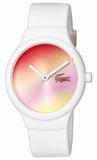 Lacoste Goa Two Tone Dial White Silicon Strap Watch for Women - 2020107