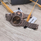 D1 Milano Ultra Thin Brown Dial Gold Steel Strap Watch for Unisex - D1-UTBJ10
