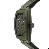 Philipp Plein The Skeleton Green Dial Green Silicone Strap Watch for Men- PWVBA0223
