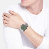 Lacoste Replay Green Dial Silver Steel Strap Watch for Men - 2011178
