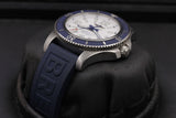 Breitling Superocean II Automatic 42mm White Dial Blue Rubber Strap Watch for Men - A17366D81A1S2