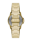 Armani Exchange Cayde Analog Gold Dial Gold Steel Strap Watch For Men - AX2707