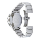 Calvin Klein Post Minimal Chronograph Black Dial Silver Steel Strap Watch for Men - K7627161