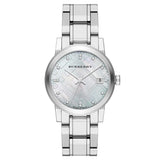 Burberry The City Diamonds Silver Dial Silver Steel Strap Watch for Women - BU9125