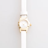 Marc Jacobs Blade White Dial White Leather Strap Watch for Women - MBM1344