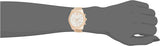 Michael Kors Lexington Chronograph White Dial Rose Gold Steel Strap Watch For Women - MK8313