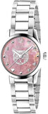 Gucci G Timeless Quartz Mother of Pearl Pink Dial Silver Steel Strap Watch For Women - YA1265013