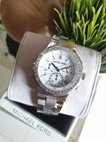 Michael Kors Dylan Silver Dial Silver Steel Strap Watch for Women - MK5585