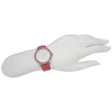 Coach Delancey White Dial Red Leather Strap Watch for Women - 14502879