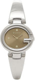 Gucci Guccissima Quartz Diamonds Brown Dial Silver Steel Strap Watch For Women - YA134503