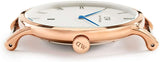 Daniel Wellington Dapper Durham White Dial Brown Leather Strap Watch For Men - DW00100115