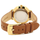 Michael Kors Portia Quartz White Dial Brown Leather Strap Watch For Women - MK2734