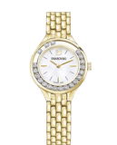 Swarovski Lovely Crystals White Dial Gold Steel Strap Watch for Women - 5242895