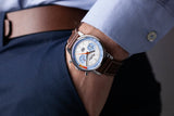 Breitling Top Time Deus Limited Edition White Dial Brown Leather Strap Watch for Men - A233112A1A1X1