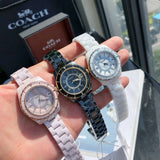 Coach Preston Black Dial Black Steel Strap Watch for Women - 14503461