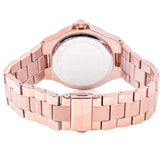 Michael Kors Lennox Three-Hand Black Dial Rose Gold Steel Strap Watch For Women - MK7233