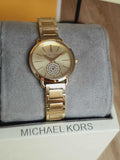 Michael Kors Portia Quartz Gold Dial Gold Steel Strap Watch For Women - MK3838