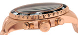 Michael Kors Everest Chronograph Black Dial Rose Gold Steel Strap Watch For Women - MK5875