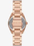 Michael Kors Janelle Quartz Maroon Dial Rose Gold Steel Strap Watch For Women - MK7382