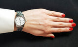 Tissot Le Locle Automatic Diamonds Mother of Pearl Dial Silver Steel Strap Watch For Women - T006.207.11.116.00