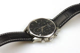 Tissot T Classic Tradition Chronograph Black Dial Black Leather Strap Watch For Men - T063.617.16.057.00