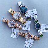 Coach Park Mother of Pearl Blue Dial Silver Steel Strap Watch for Women - 14503224
